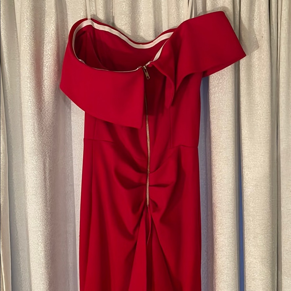 Red Mermaid Ruffle Prom/Evening Gown - Picture 4 of 5